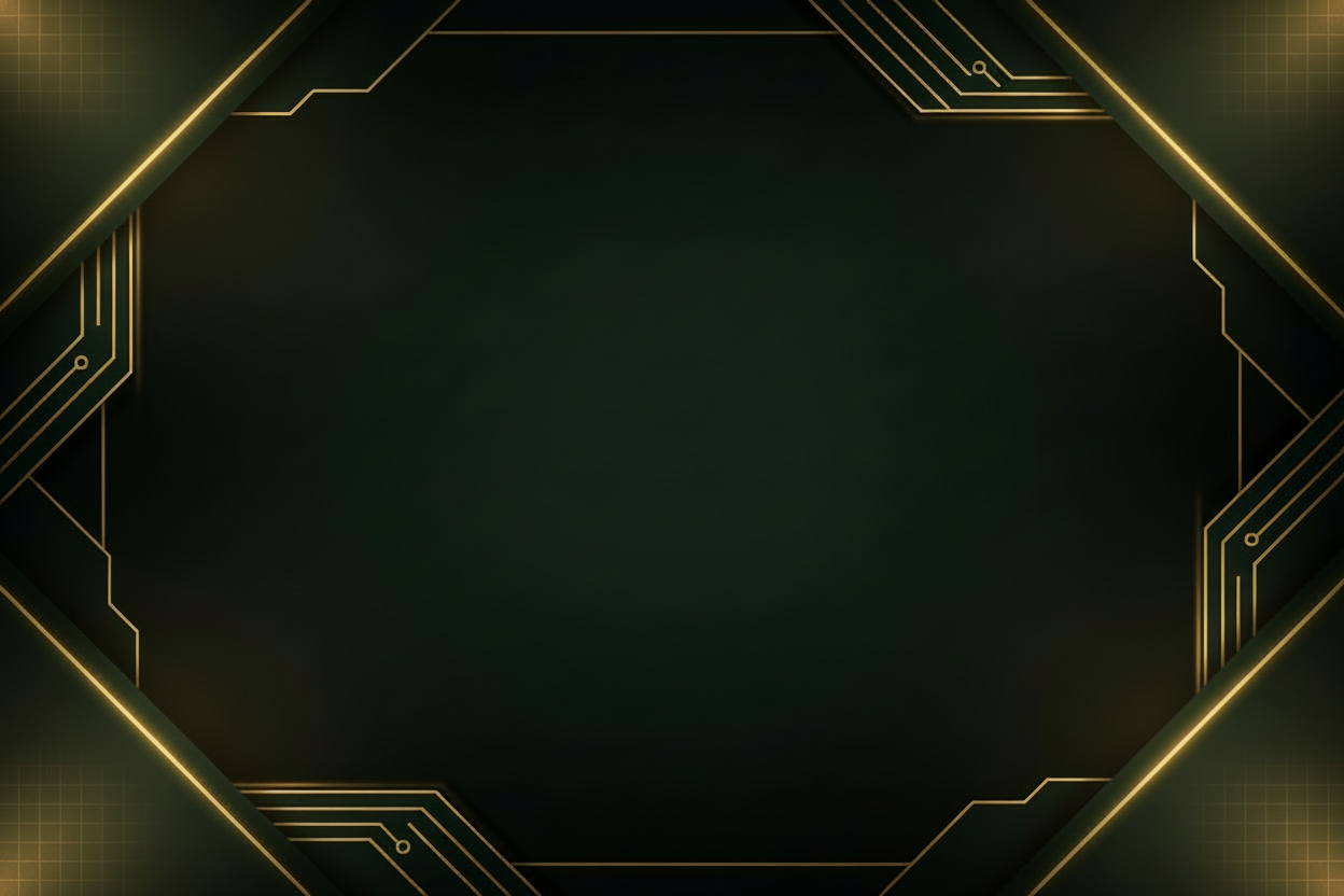 cozy background gold dark green black colors Mhp Gaming signature in gold somewhere, should look very cool but not too much that fill the page with details